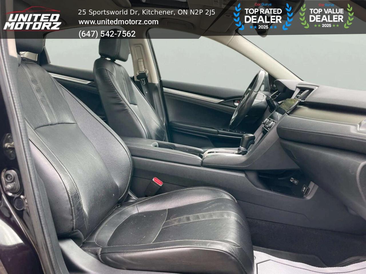 2016 Honda Civic CVT Touring FWD 1.5L~SAFETY CERTIFIED~ Photo