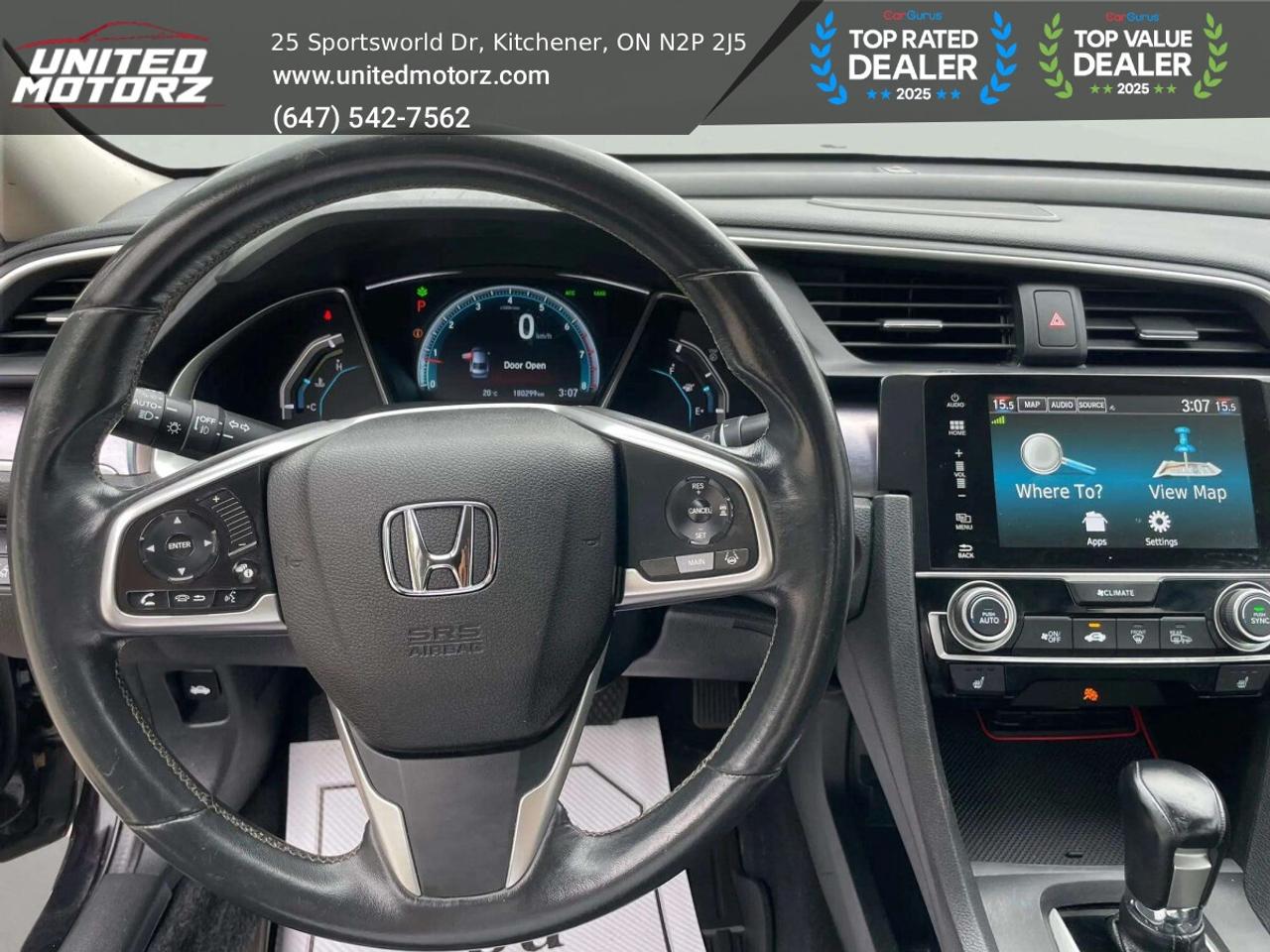2016 Honda Civic CVT Touring FWD 1.5L~SAFETY CERTIFIED~ Photo
