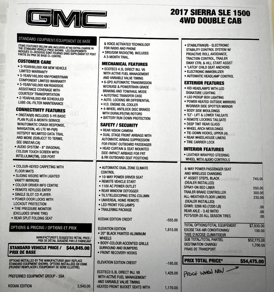 2017 GMC Sierra 1500 SLE DOUBLE CAB 4X4 5.3 LTR V8 CERTIFIED + WARRANTY Photo