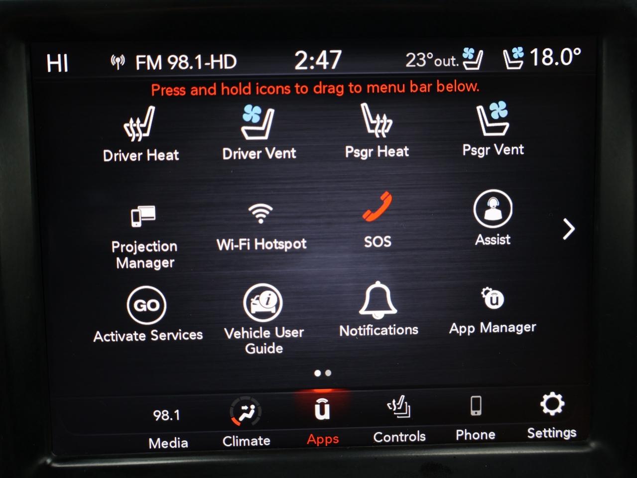 2018 RAM 1500 HIMI LARAMIE 4WD CAMERA BLUETOOTH LEATHER HEATED SEATS CRUISE ALLOYS Photo