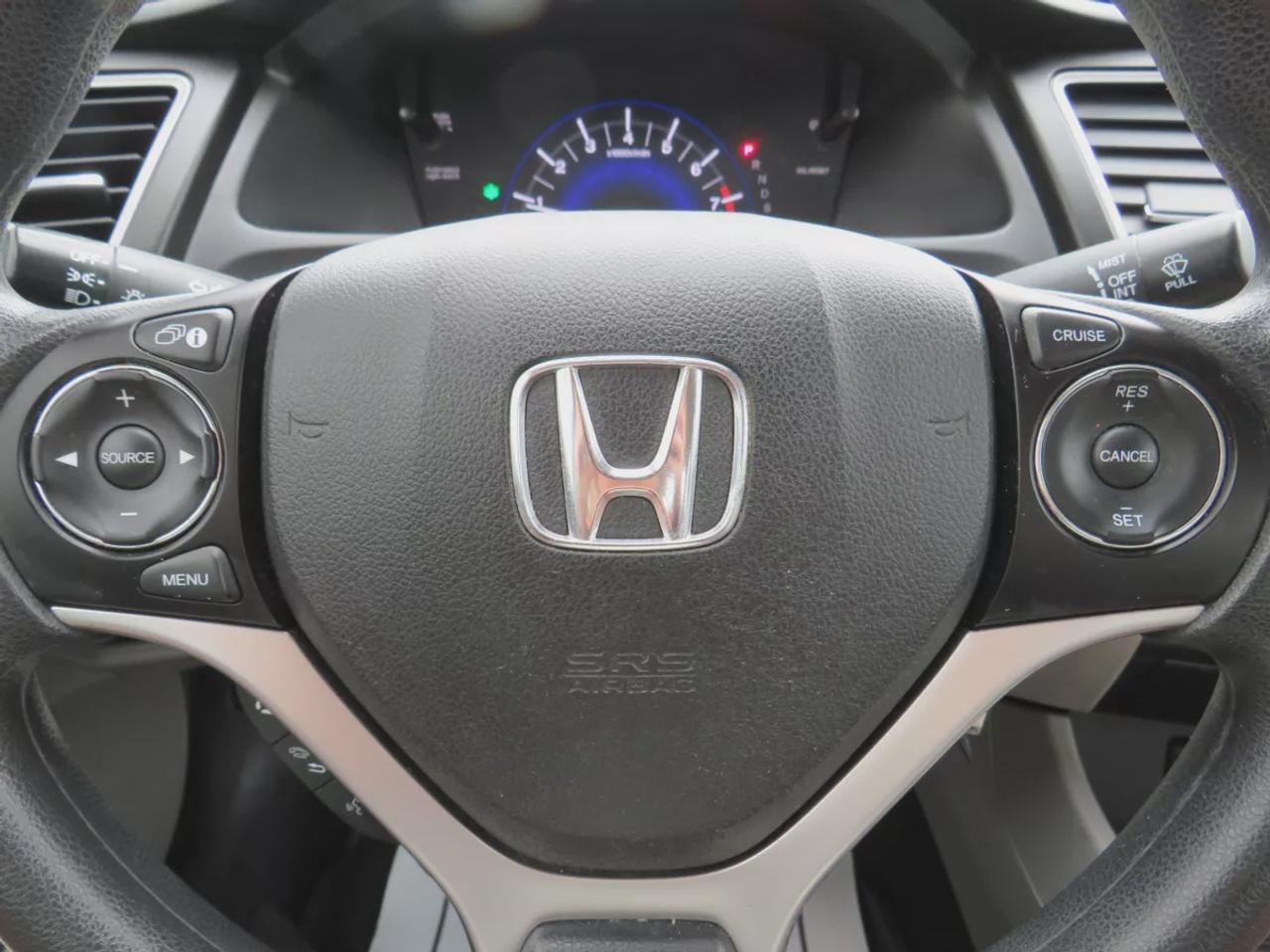 2015 Honda Civic Sedan LX | LOW KM!! | FWD | Automatic | Heated Seats | Air Conditioning | Bluetooth | Back-Up Camera | Cruise Control | Steering Wheel Audio Controls | USB Input | Keyless Entry | Power Windows | Power Door Locks | Heated Power Mirrors Photo