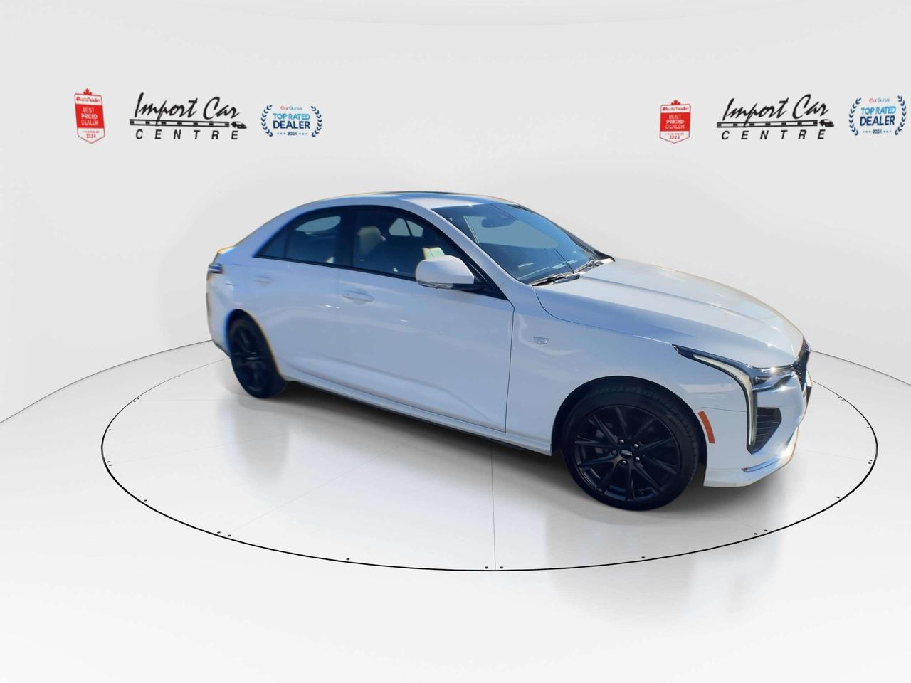 2022 Cadillac CT4 Sport AWD, LEATHER, ROOF, BOSE SOUND, HTD. & VENTED SEATS, BK. CAM, ALLOYS Photo