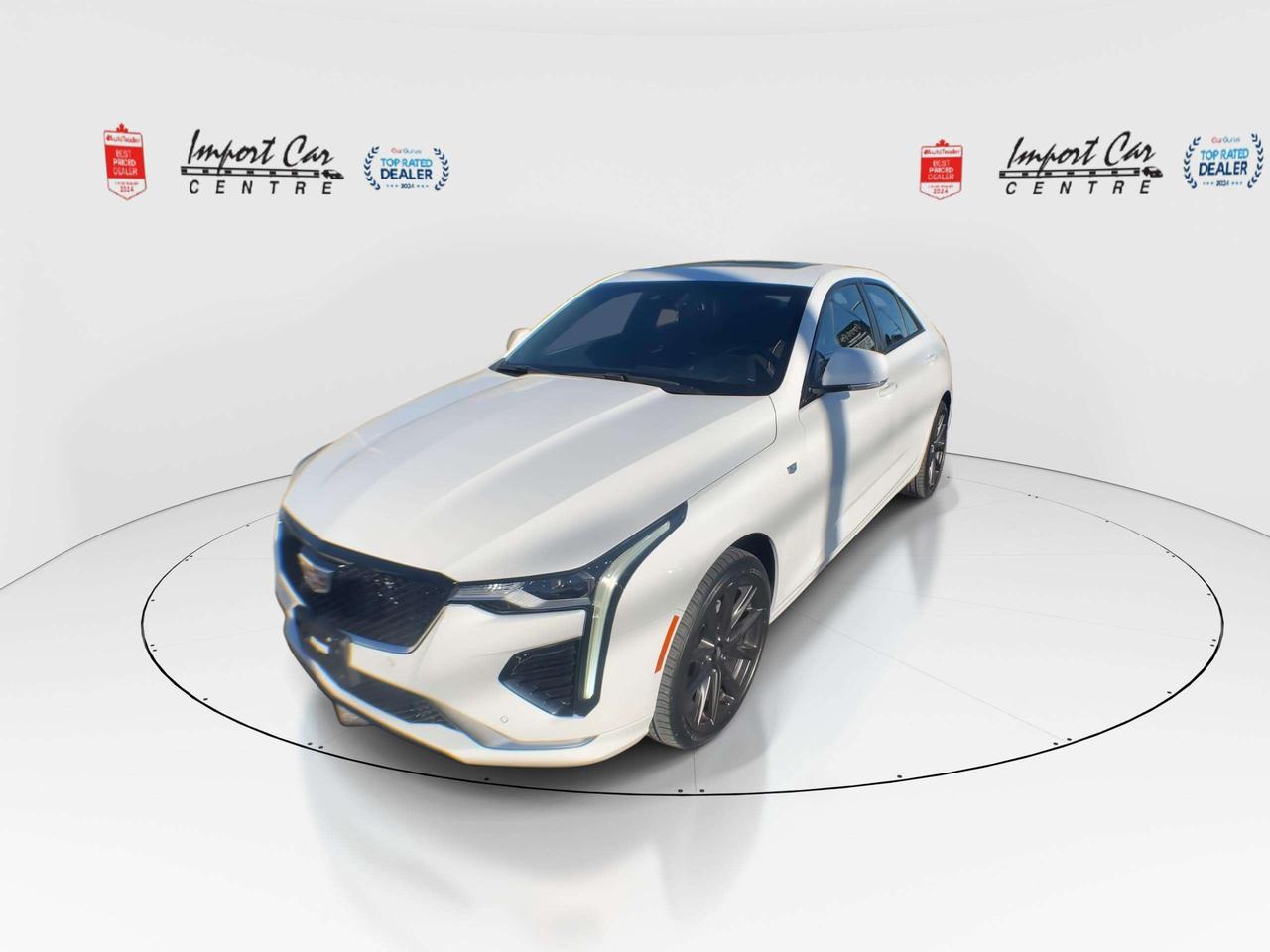 2022 Cadillac CT4 Sport AWD, LEATHER, ROOF, BOSE SOUND, HTD. & VENTED SEATS, BK. CAM, ALLOYS Photo3