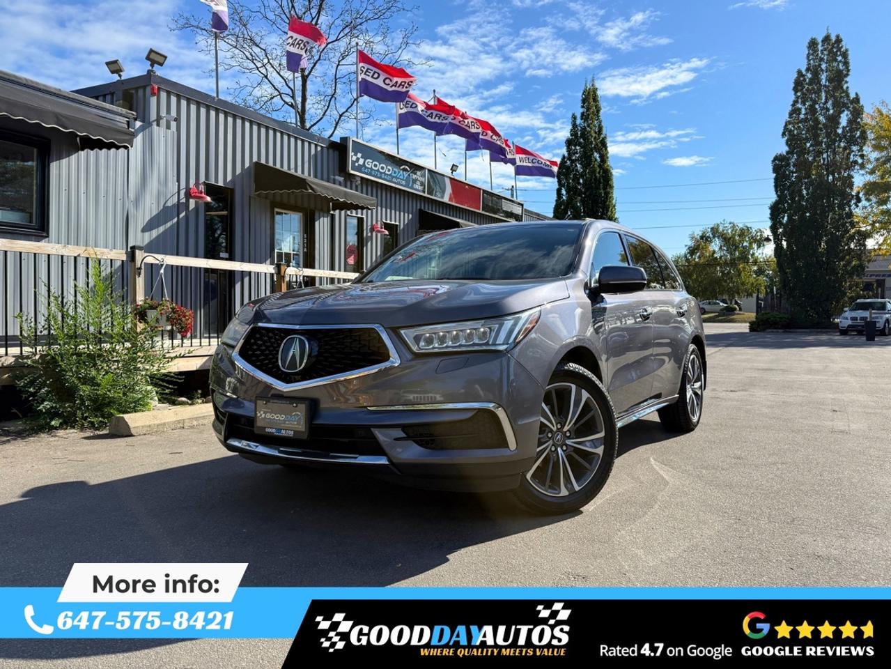 2019 Acura MDX Tech AWD 7 PASS 1 OWNER CLEAN CARFX ACURA SERVICED Photo