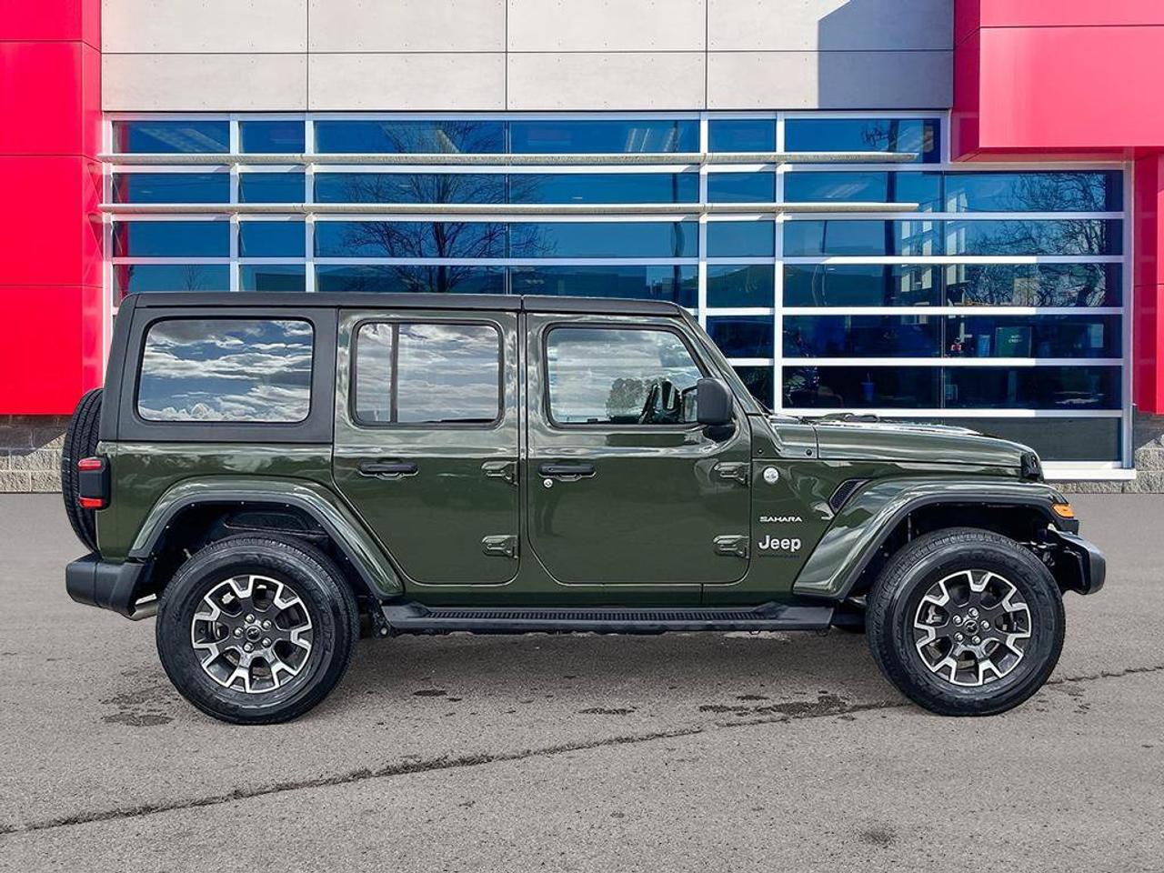 2024 Jeep Wrangler Sahara | Sarge Green | One Owner | Clean CarFax Report | Ontario Vehicle | Fully Certified | CarPlay Photo