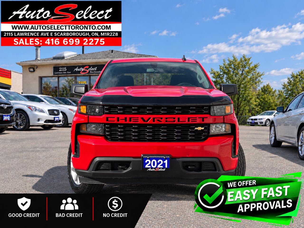 2021 Chevrolet Silverado 1500 Custom 4x4 **5.3L V8** Apple Carplay - Well Maintained Photo1