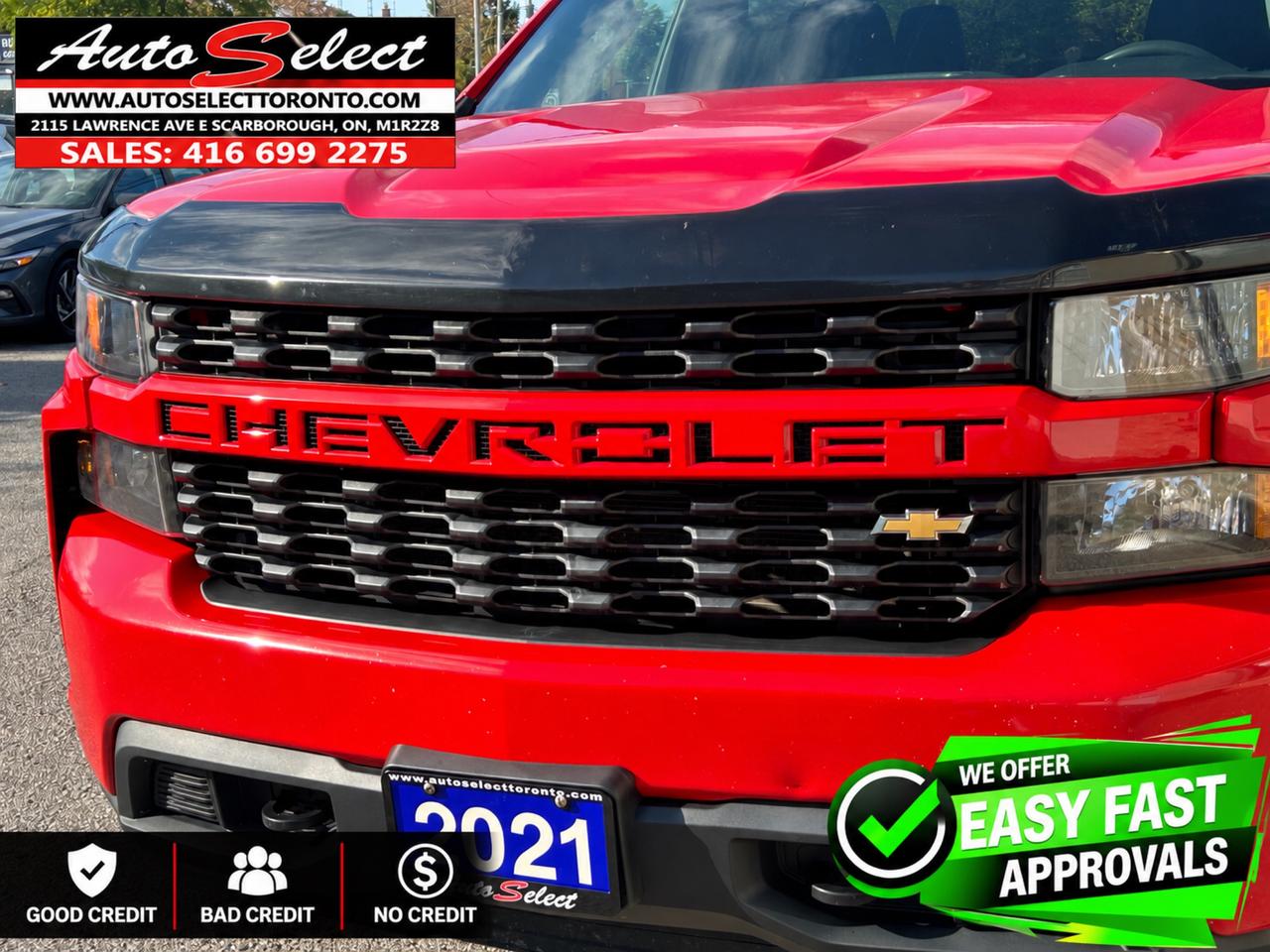 2021 Chevrolet Silverado 1500 Custom 4x4 **5.3L V8** Apple Carplay - Well Maintained Photo