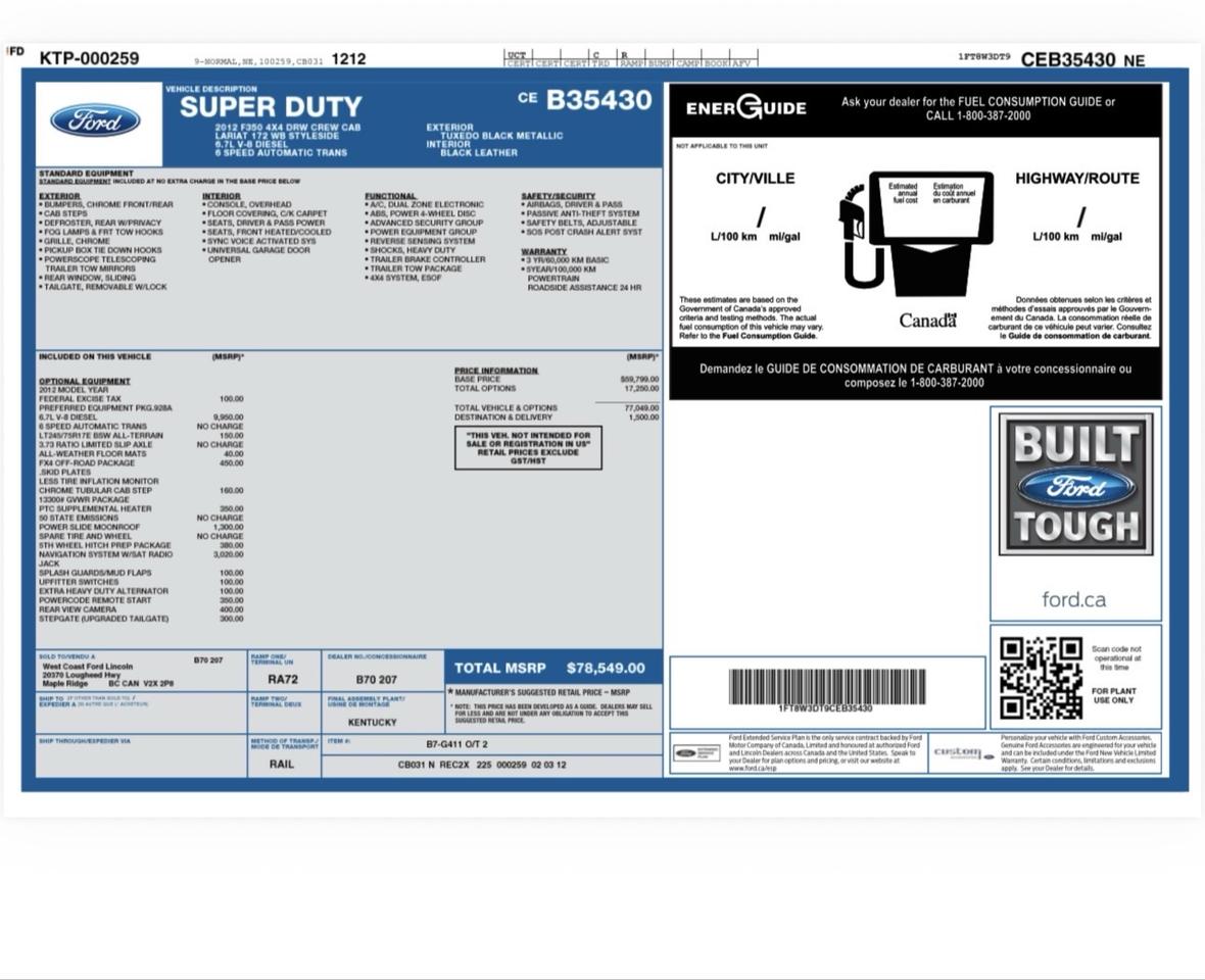 2012 Ford SUPER DUTY F-350 DRW Lariat - Photo #6