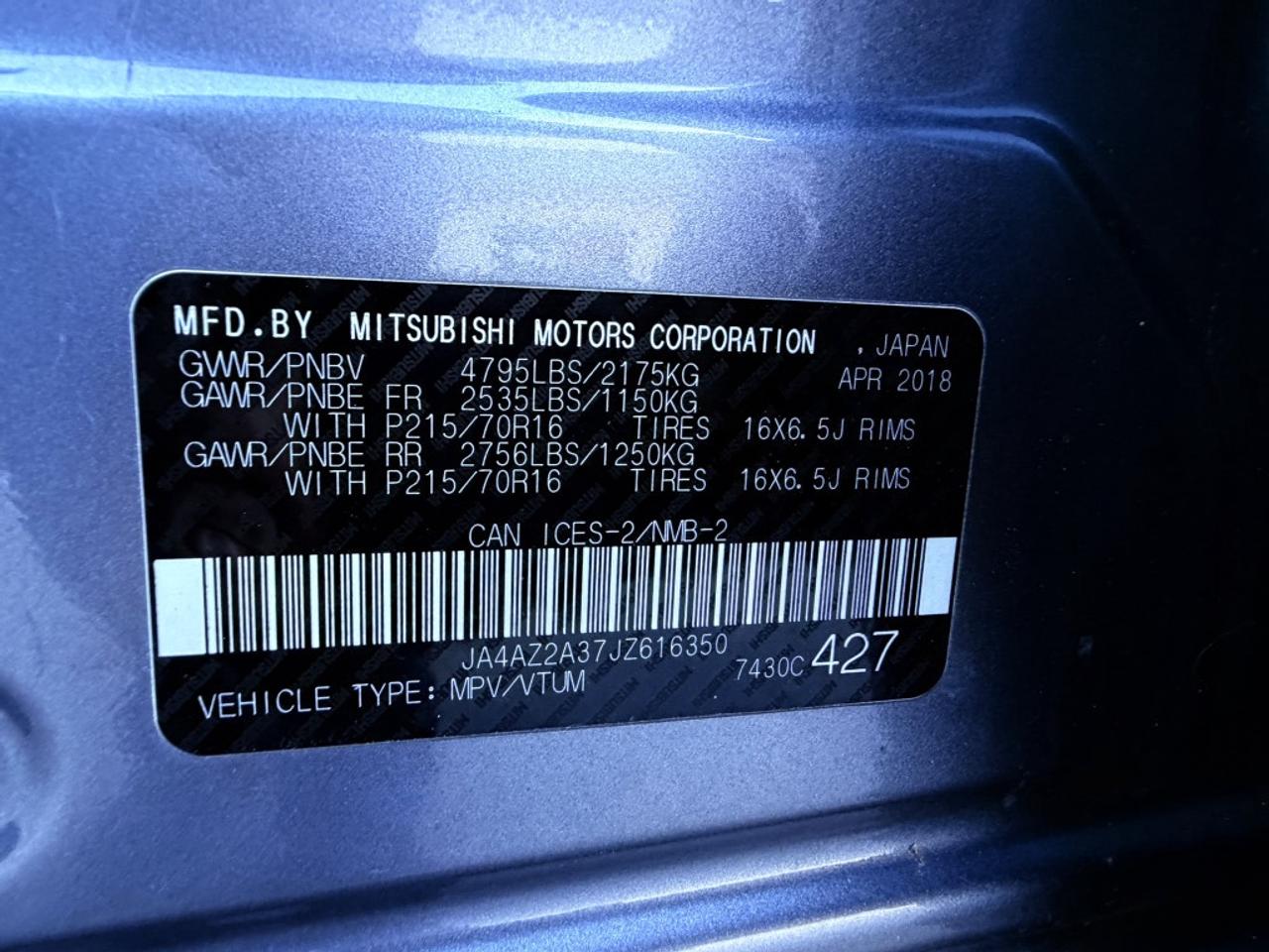 2018 Mitsubishi Outlander ES 4dr Front-wheel Drive CVT Photo
