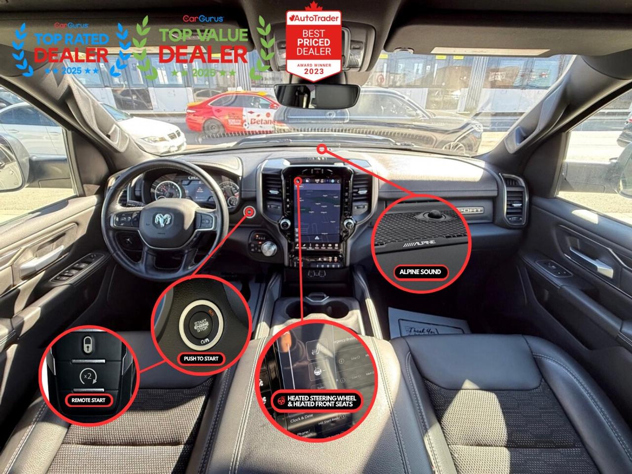 2022 RAM 1500 SPORT | REMOTE START | ALPINE SOUND | LEATHER | REAR CAMERA | LIKE NEW Photo5