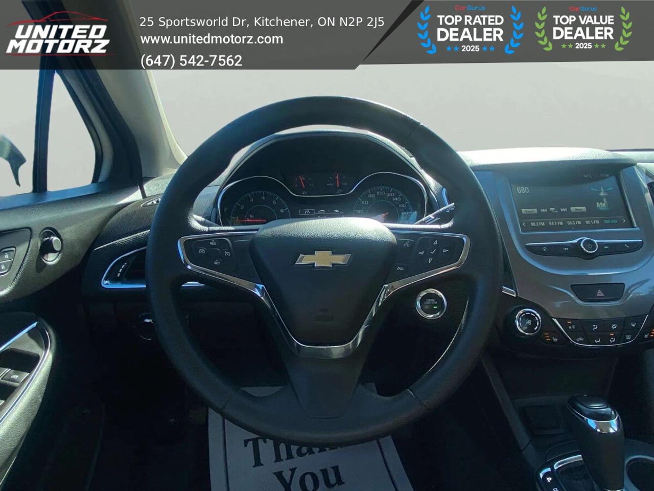2016 Chevrolet Cruze LT ~SAFETY CERTIFIED~ONE OWNER~ NO ACCIDENTS~  LOW Photo