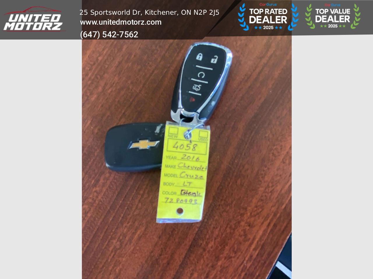 2016 Chevrolet Cruze LT ~SAFETY CERTIFIED~ONE OWNER~ NO ACCIDENTS~  LOW Photo