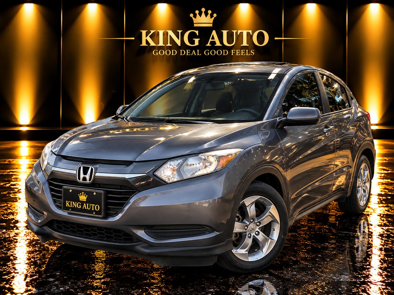 Gray 2018 Honda HR-V SUV / Crossover Front-Wheel Drive Continuously Variable Transmission