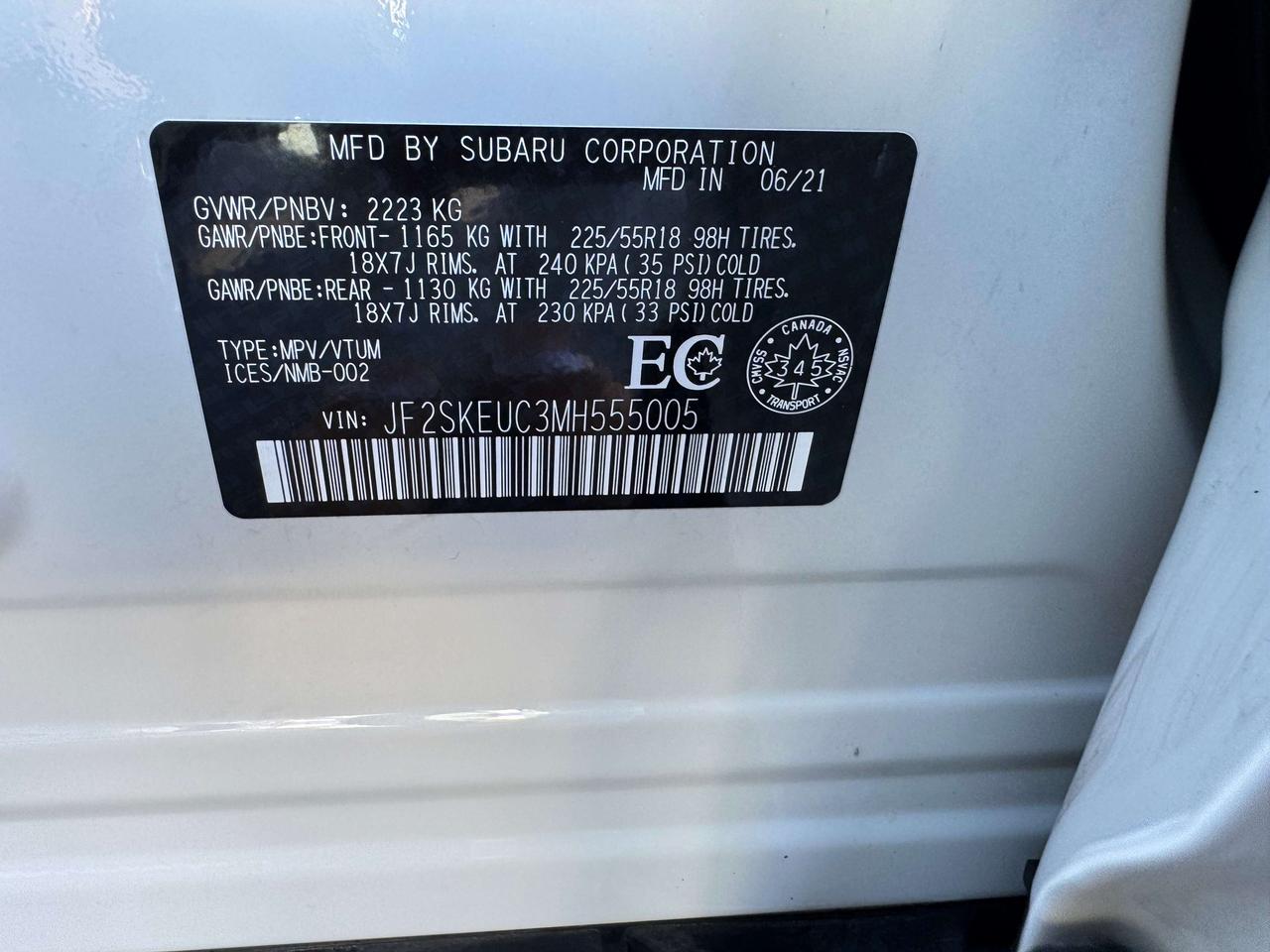 2021 Subaru Forester Limited - Low KM - Certified Photo