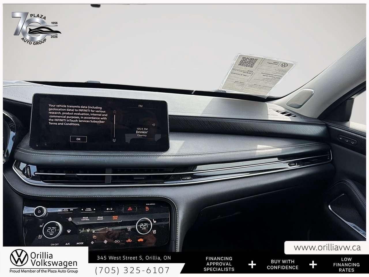 2023 Infiniti QX60 Sensory Panoramic Roof   360 Camera   Cooled Seats / Photo