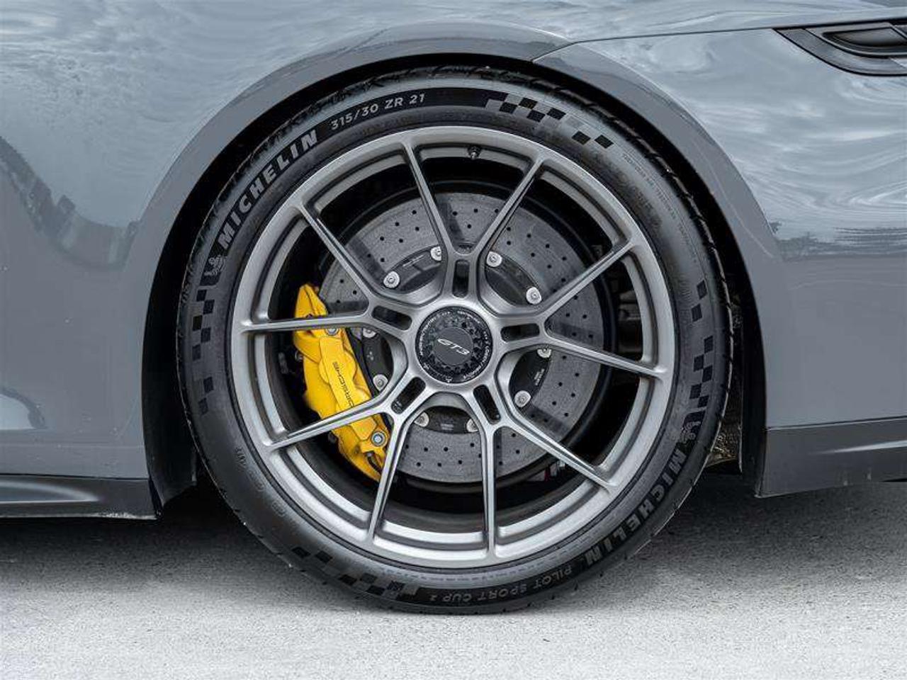 2025 Porsche 911 GT3 Coupe Weissach Pkg Porsche Ceramic Composite Brakes (PCCB) with Calipers in Yellow  Folding Ligh Photo