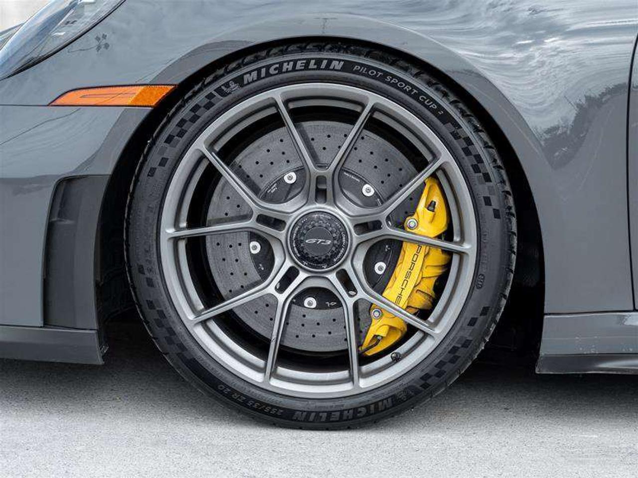 2025 Porsche 911 GT3 Coupe Weissach Pkg Porsche Ceramic Composite Brakes (PCCB) with Calipers in Yellow  Folding Ligh Photo