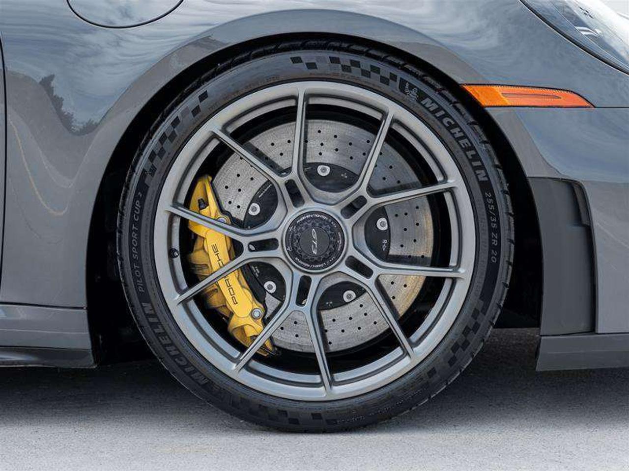 2025 Porsche 911 GT3 Coupe Weissach Pkg Porsche Ceramic Composite Brakes (PCCB) with Calipers in Yellow  Folding Ligh Photo