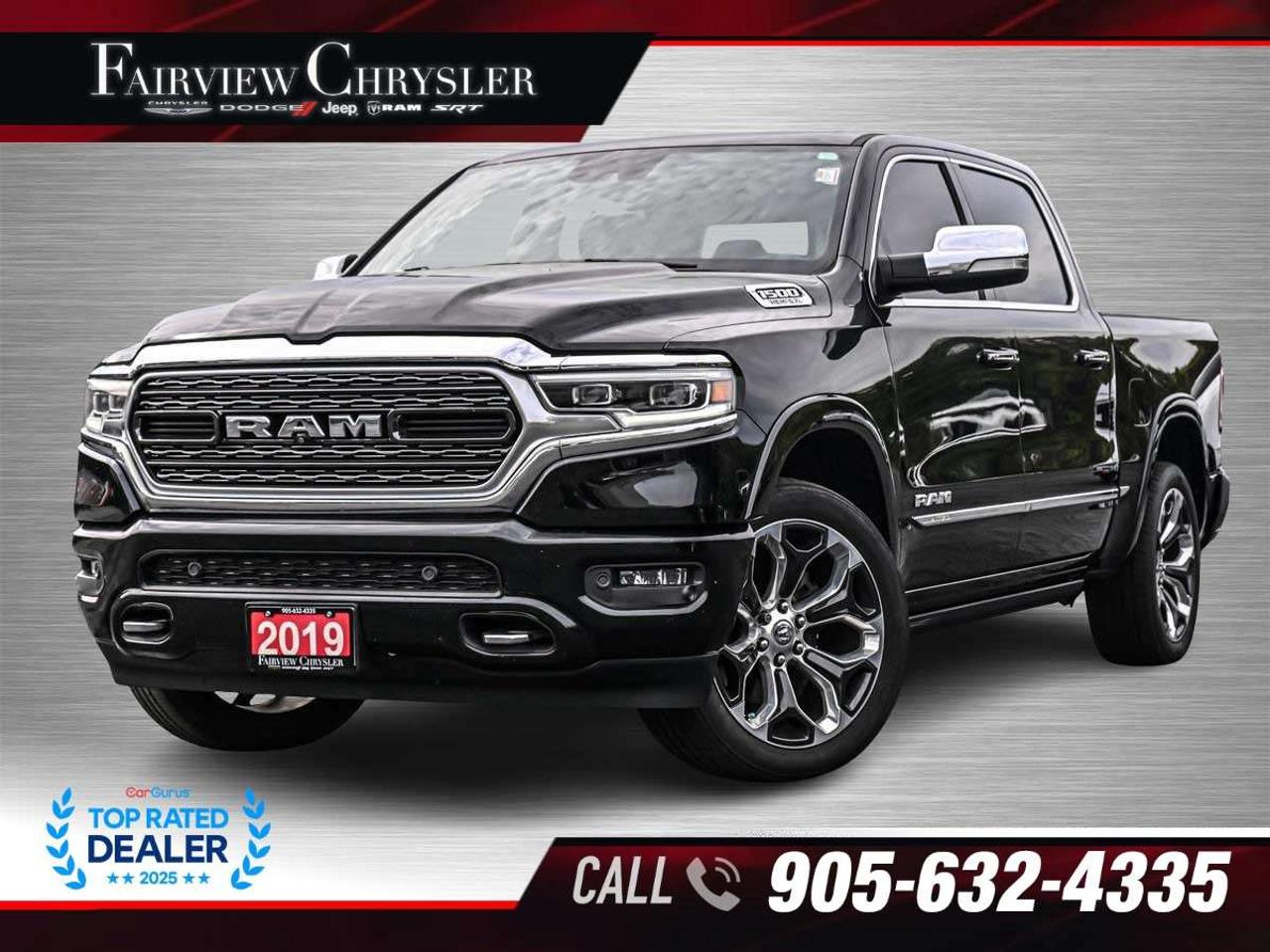 2019 RAM 1500 Limited 4x4 Crew Cab 5'7 Box PANO ROOF   LEATHER   CARPLAY   TOW PKG   3.92 REAR AXLE   BLIND SPOT   HARMAN/KARDON Photo0