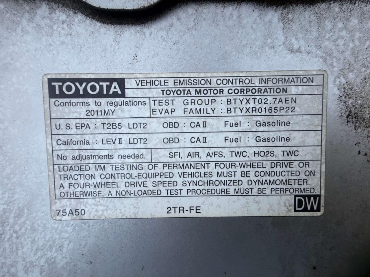 2011 Toyota Tacoma 4 DOOR / 4X4 / AUTO / COMES FULLY CERTIFIED !! Photo