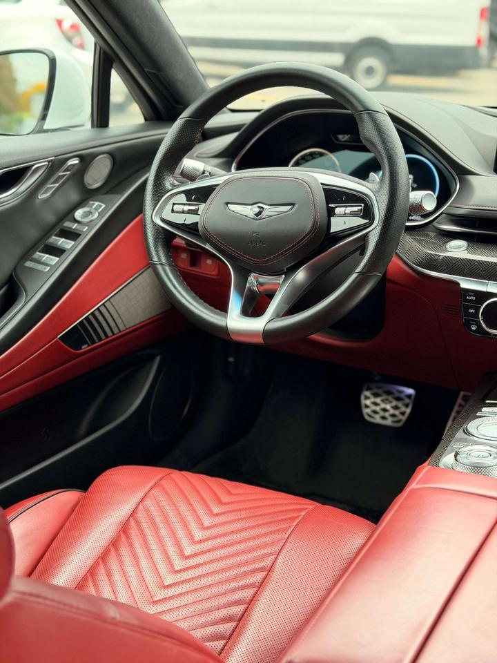 2022 Genesis G80 NO ACCIDENT, SPORT+, PANO ROOF,RED LEATHER, HUD Photo