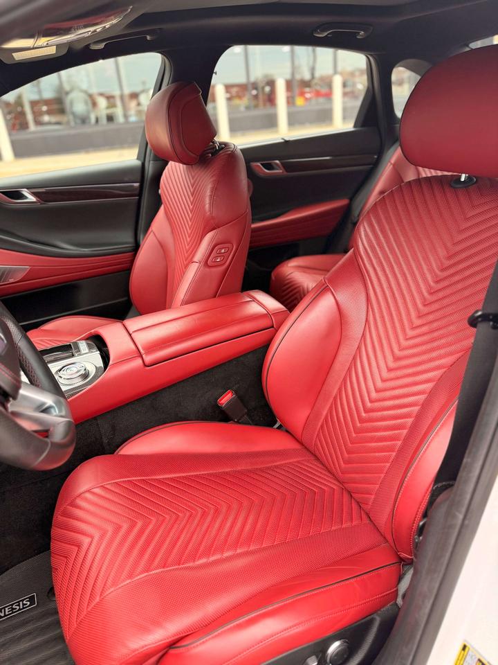 2022 Genesis G80 NO ACCIDENT, SPORT+, PANO ROOF,RED LEATHER, HUD Photo
