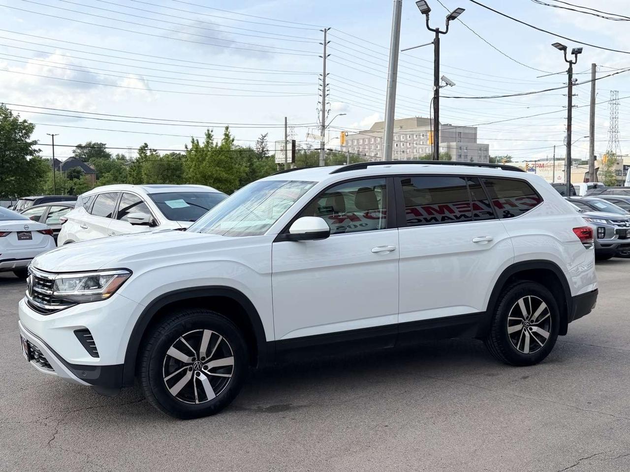 2021 Volkswagen Atlas Comfortline AWD Pearl White   7 Pass   Leather   Blind Spot Photo