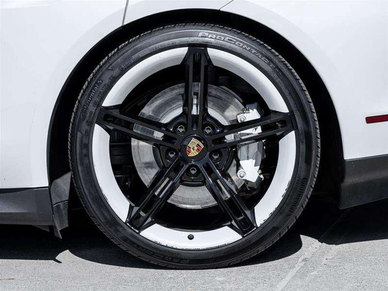 2024 Porsche Taycan 4S AWD CPO Premium Pkg Porsche Surface Coated Brakes (PSCB) with Calipers in White Performance Batte Photo