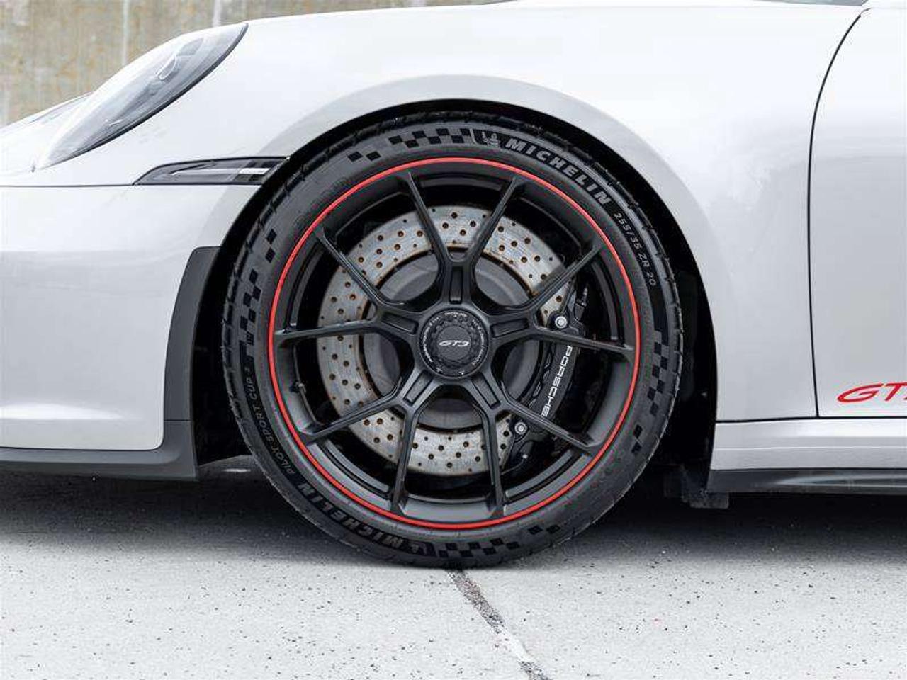 2022 Porsche 911 GT3 Coupe Leather/Race-Tex Interior in Black with Guards Red Stitching Carbon Fiber Roof Adaptive Sp Photo