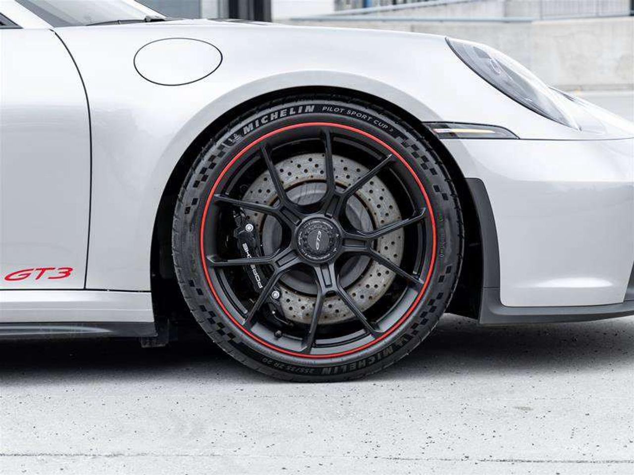 2022 Porsche 911 GT3 Coupe Leather/Race-Tex Interior in Black with Guards Red Stitching Carbon Fiber Roof Adaptive Sp Photo