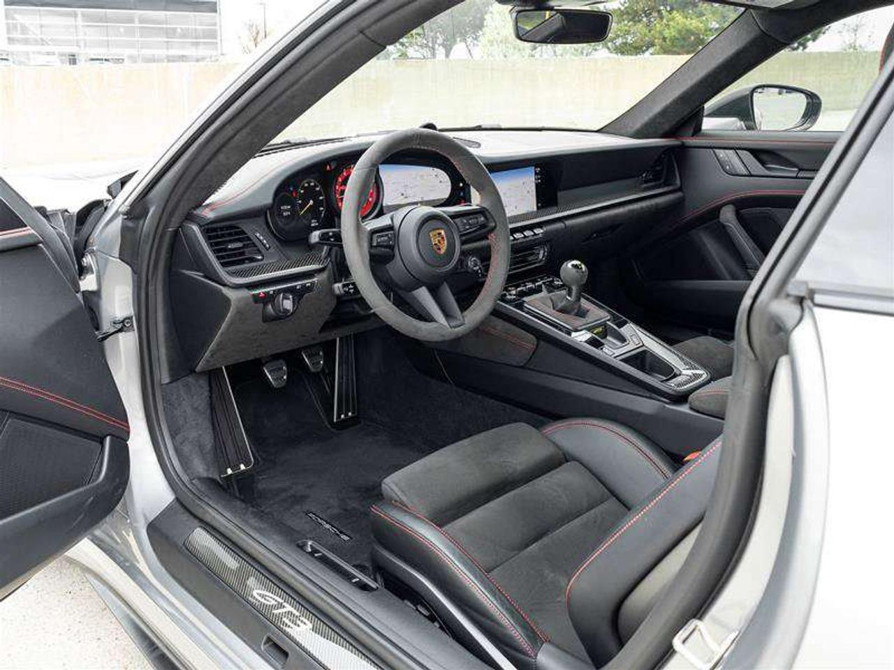 2022 Porsche 911 GT3 Coupe Leather/Race-Tex Interior in Black with Guards Red Stitching Carbon Fiber Roof Adaptive Sp Photo