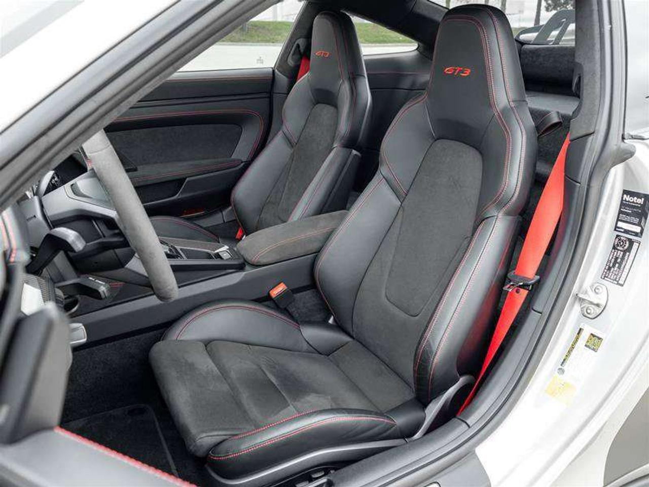 2022 Porsche 911 GT3 Coupe Leather/Race-Tex Interior in Black with Guards Red Stitching Carbon Fiber Roof Adaptive Sp Photo