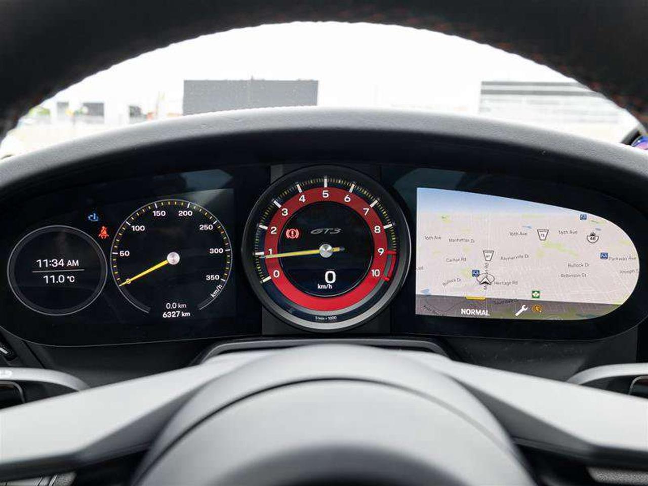 2022 Porsche 911 GT3 Coupe Leather/Race-Tex Interior in Black with Guards Red Stitching Carbon Fiber Roof Adaptive Sp Photo