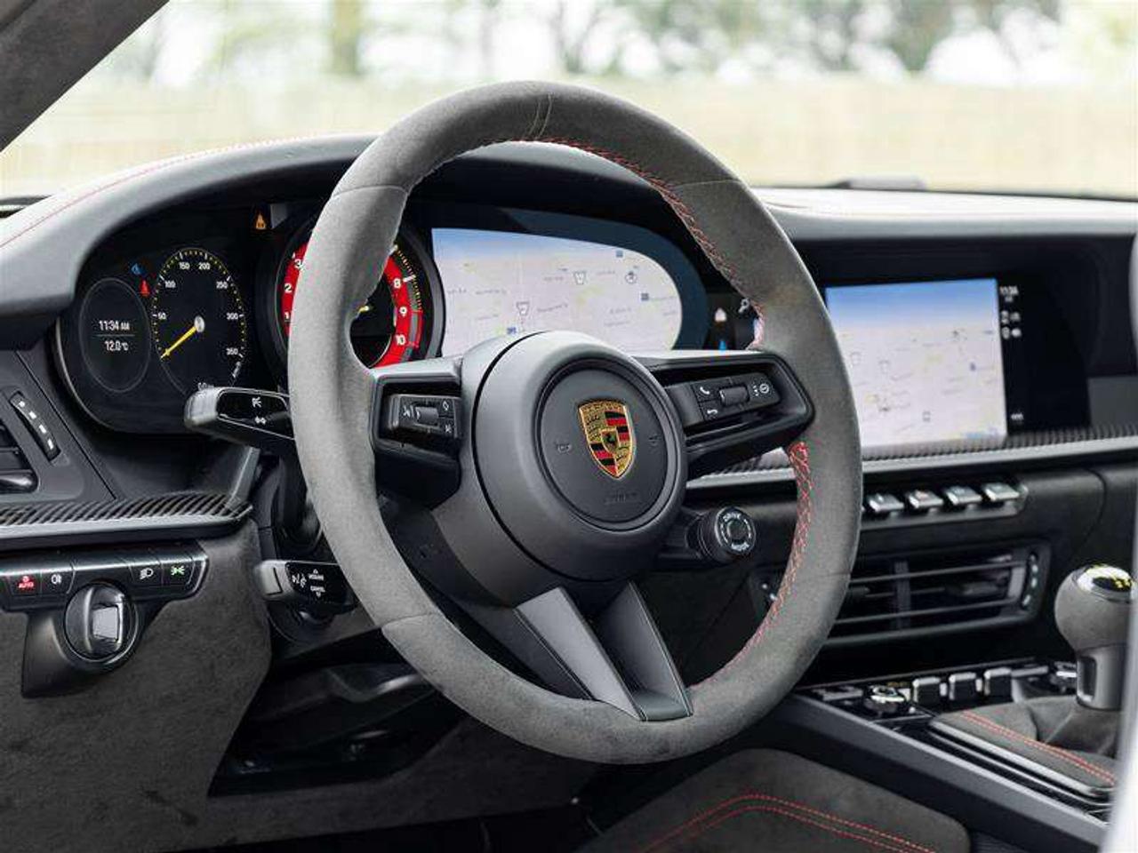 2022 Porsche 911 GT3 Coupe Leather/Race-Tex Interior in Black with Guards Red Stitching Carbon Fiber Roof Adaptive Sp Photo