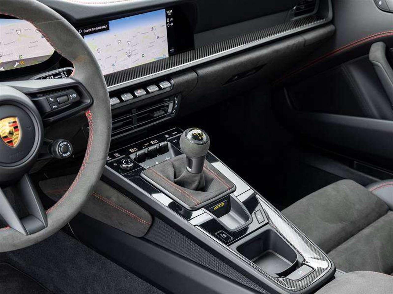 2022 Porsche 911 GT3 Coupe Leather/Race-Tex Interior in Black with Guards Red Stitching Carbon Fiber Roof Adaptive Sp Photo