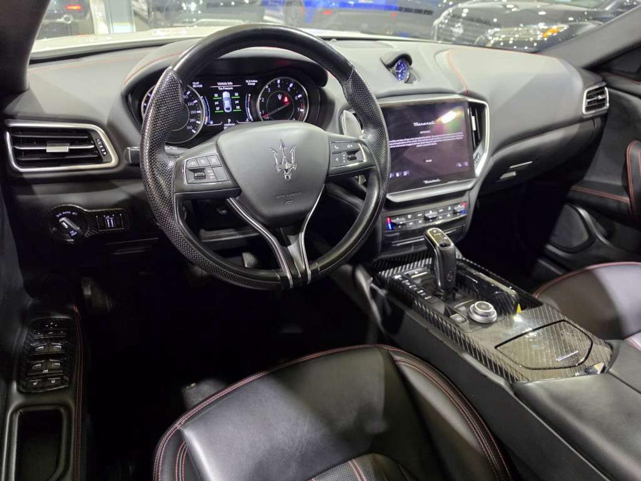 2022 Maserati Ghibli Modena Q4 AWD NERISSIMO CARBON PKG NO ACCIDENT BLACK LEATHER WITH RED STITCHING Photo