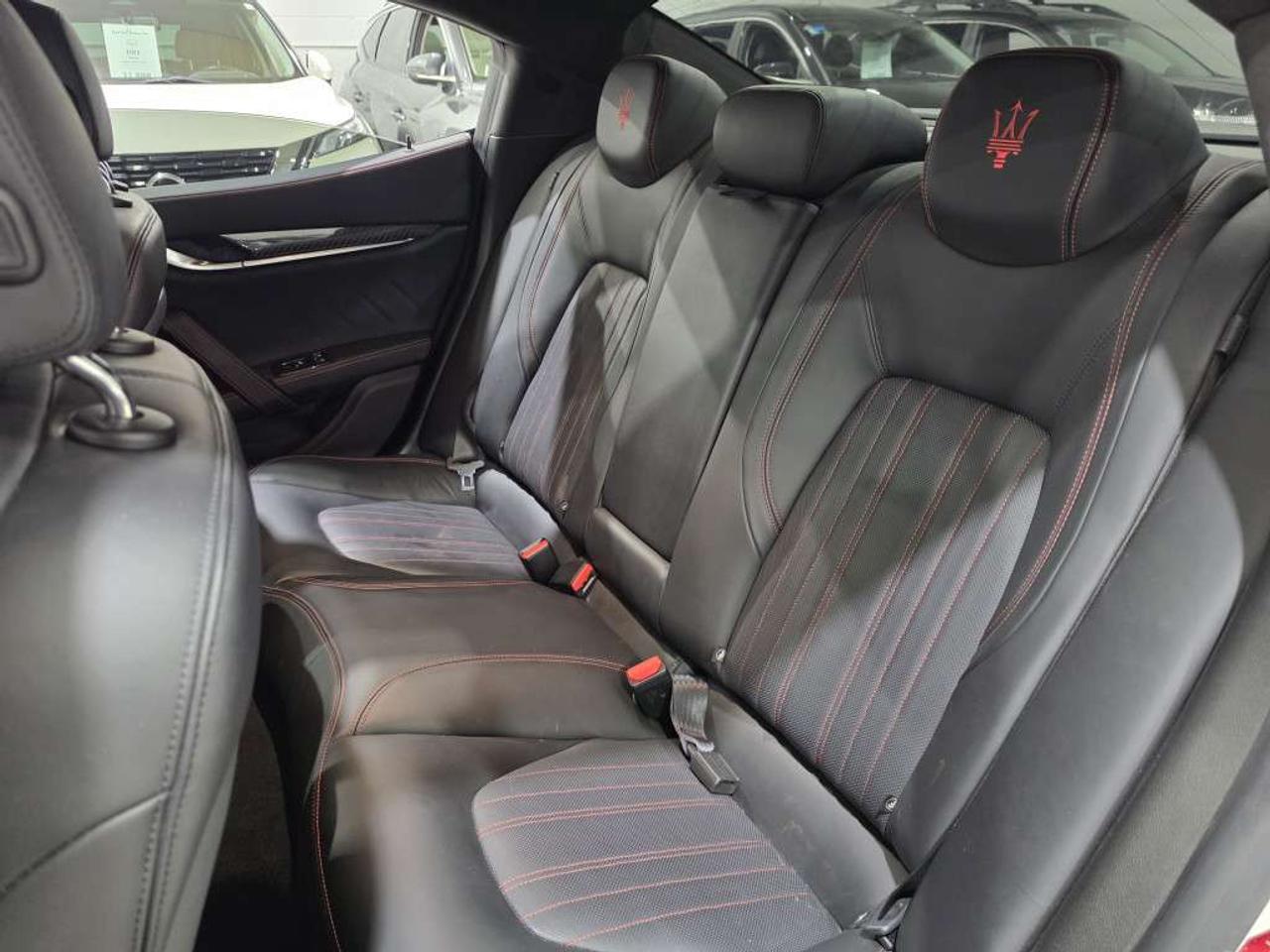2022 Maserati Ghibli Modena Q4 AWD NERISSIMO CARBON PKG NO ACCIDENT BLACK LEATHER WITH RED STITCHING Photo