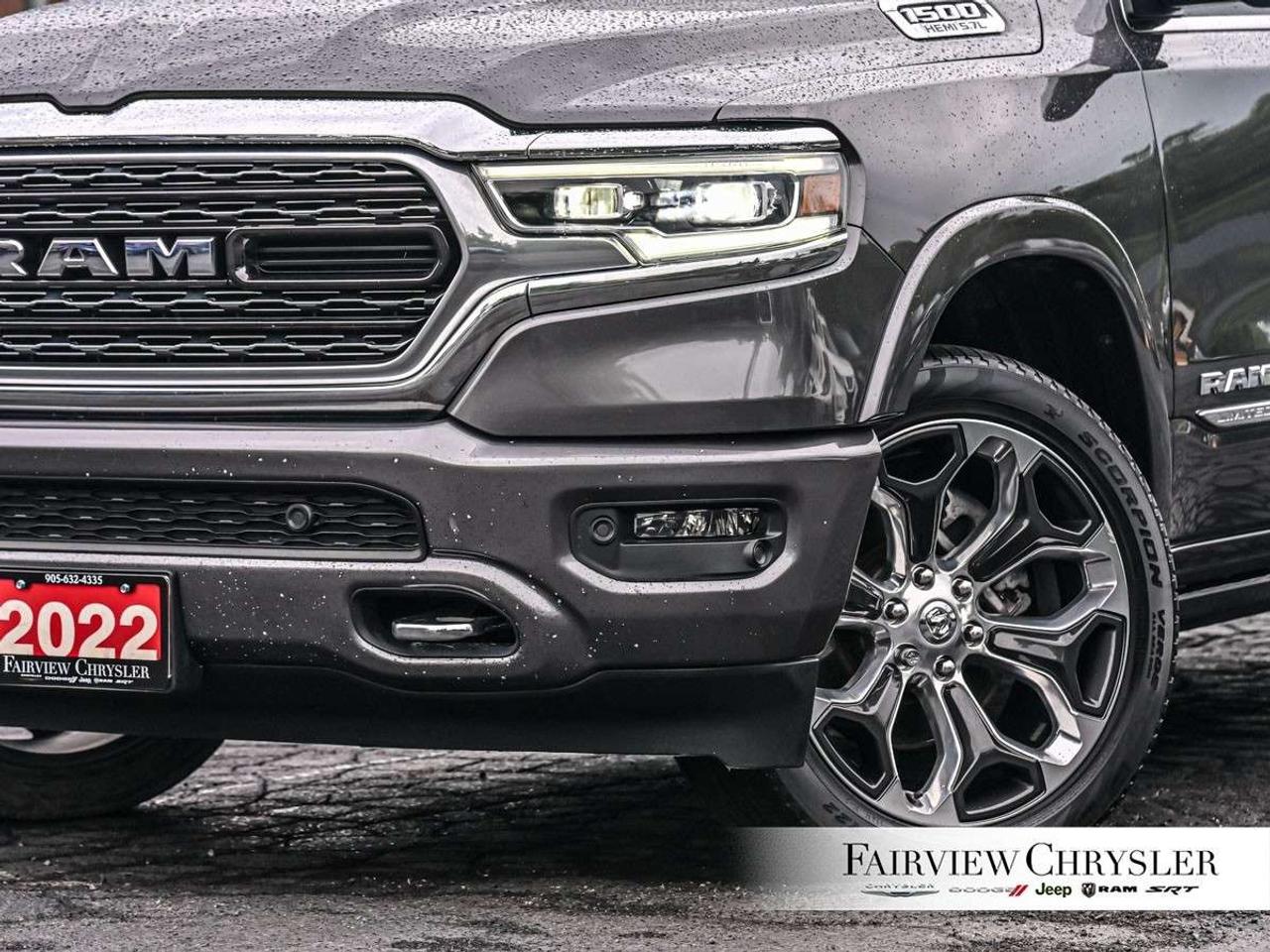 2022 RAM 1500 Limited 4x4 Crew Cab 5'7 Box TOW PKG   CARPLAY   124L FUEL TANK   22 WHEELS   CARPLAY   HEATED/COOLED SEATS Photo