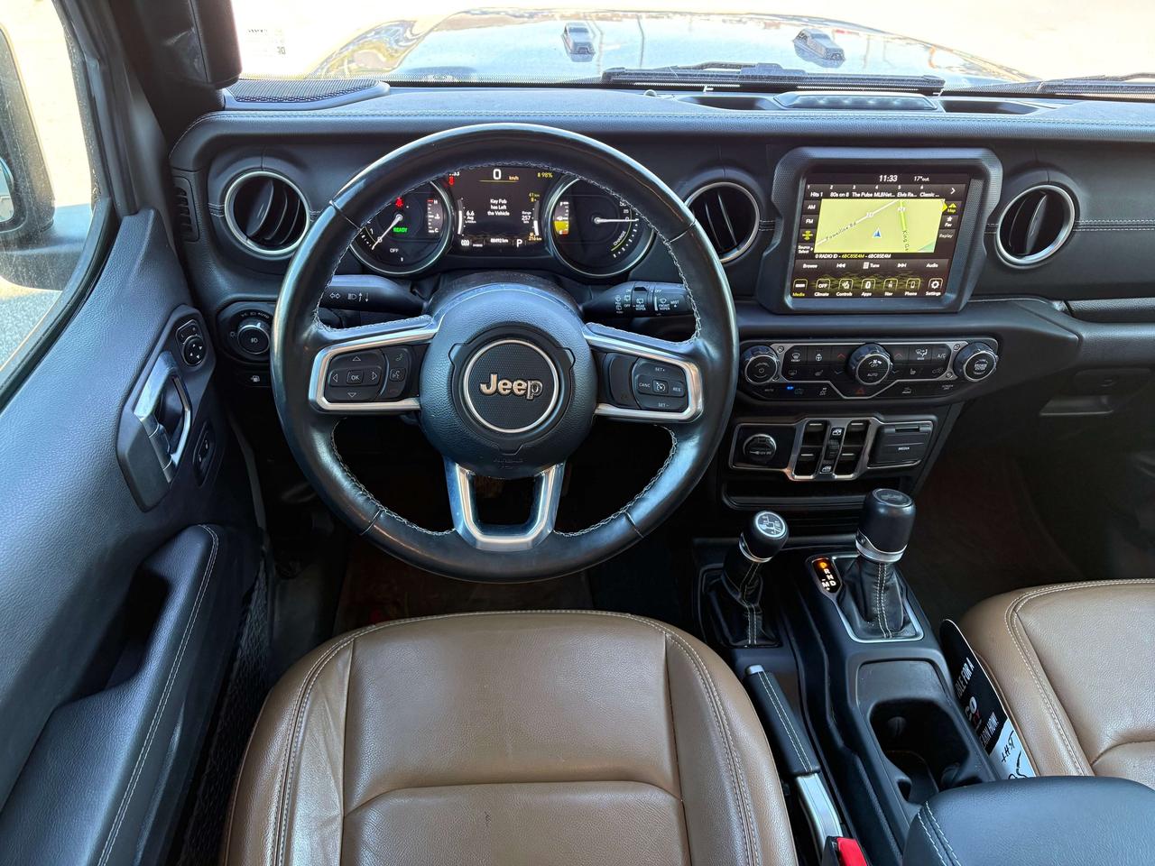 2022 Jeep Wrangler Sahara Hybrid AWD   Brown Leather   One Owner Photo