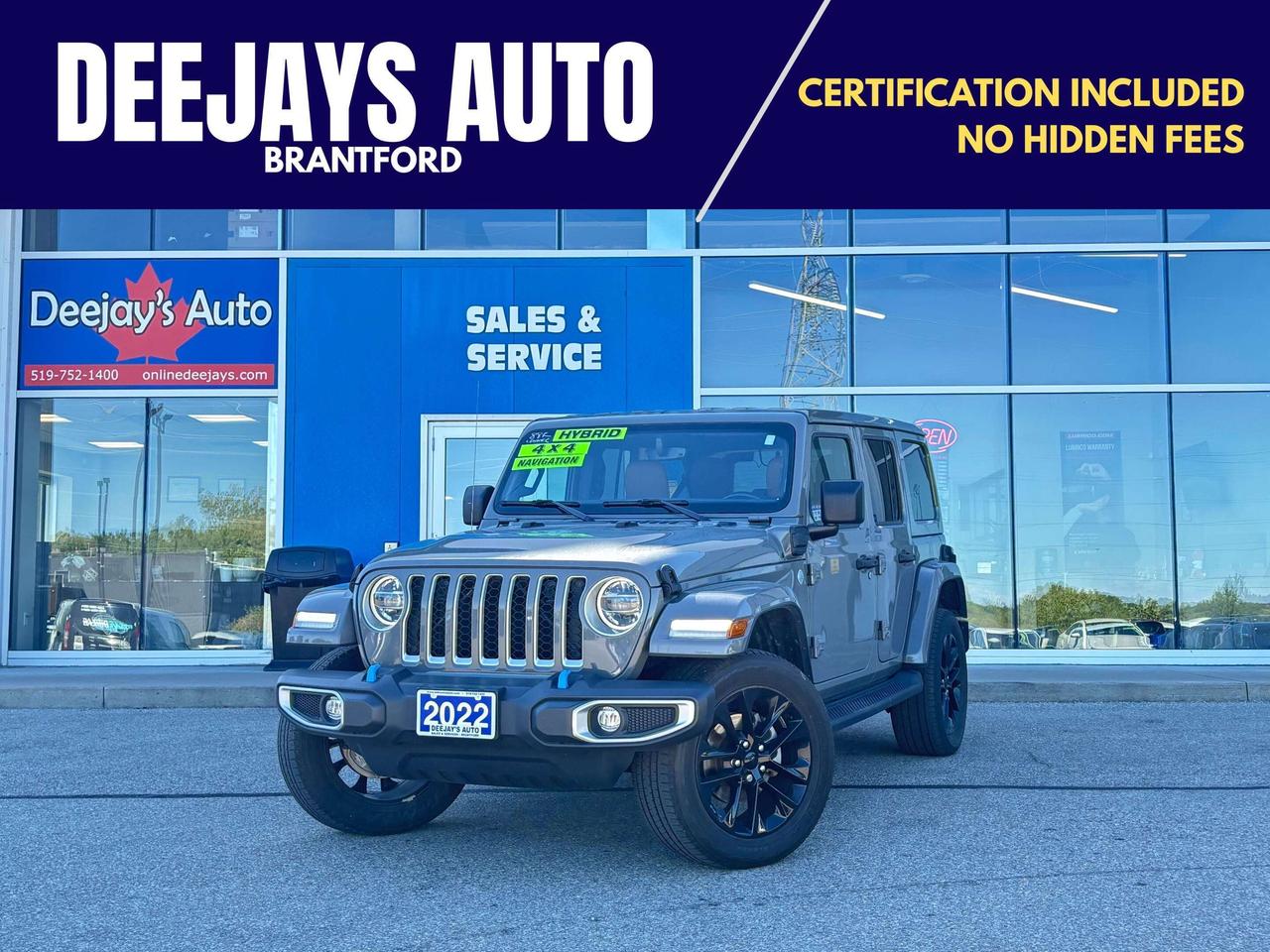 2022 Jeep Wrangler Sahara Hybrid AWD   Brown Leather   One Owner Photo