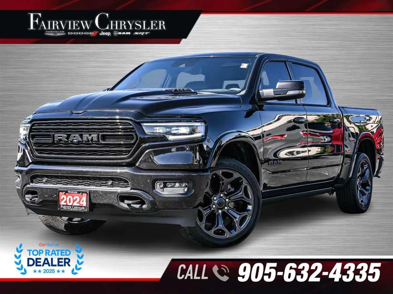 2024 RAM 1500 Limited 4x4 Crew Cab 5'7 Box PANO ROOF   RAM BOX   NIGHT EDITION   19 SPEAKER HARMAN / KARDON   CARPLAY   SPORT HOOD Photo