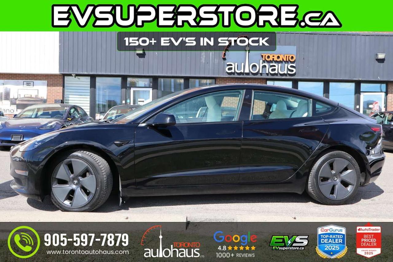 2022 Tesla Model 3 WHITE INT. I 150+ EV's at EVSUPERSTORE.ca Photo