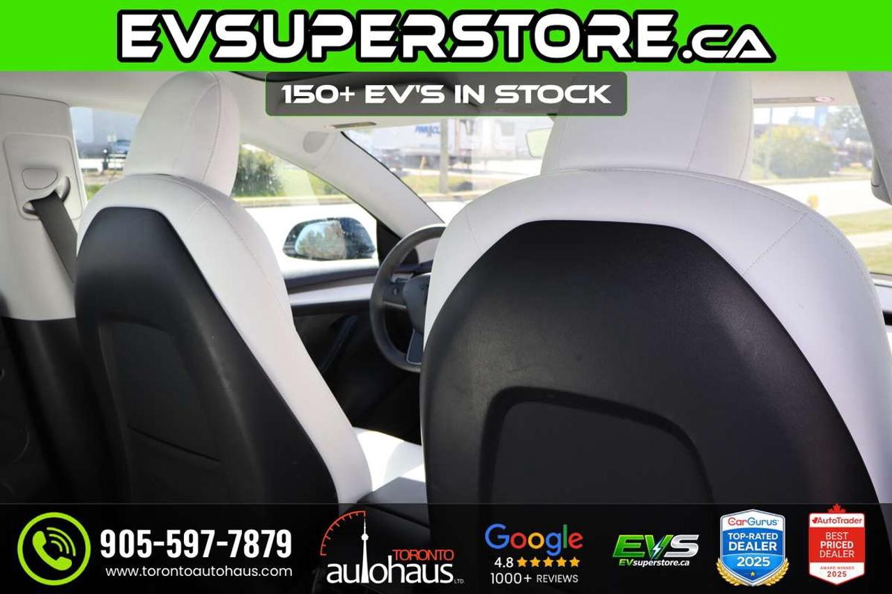 2022 Tesla Model 3 WHITE INT. I 150+ EV's at EVSUPERSTORE.ca Photo