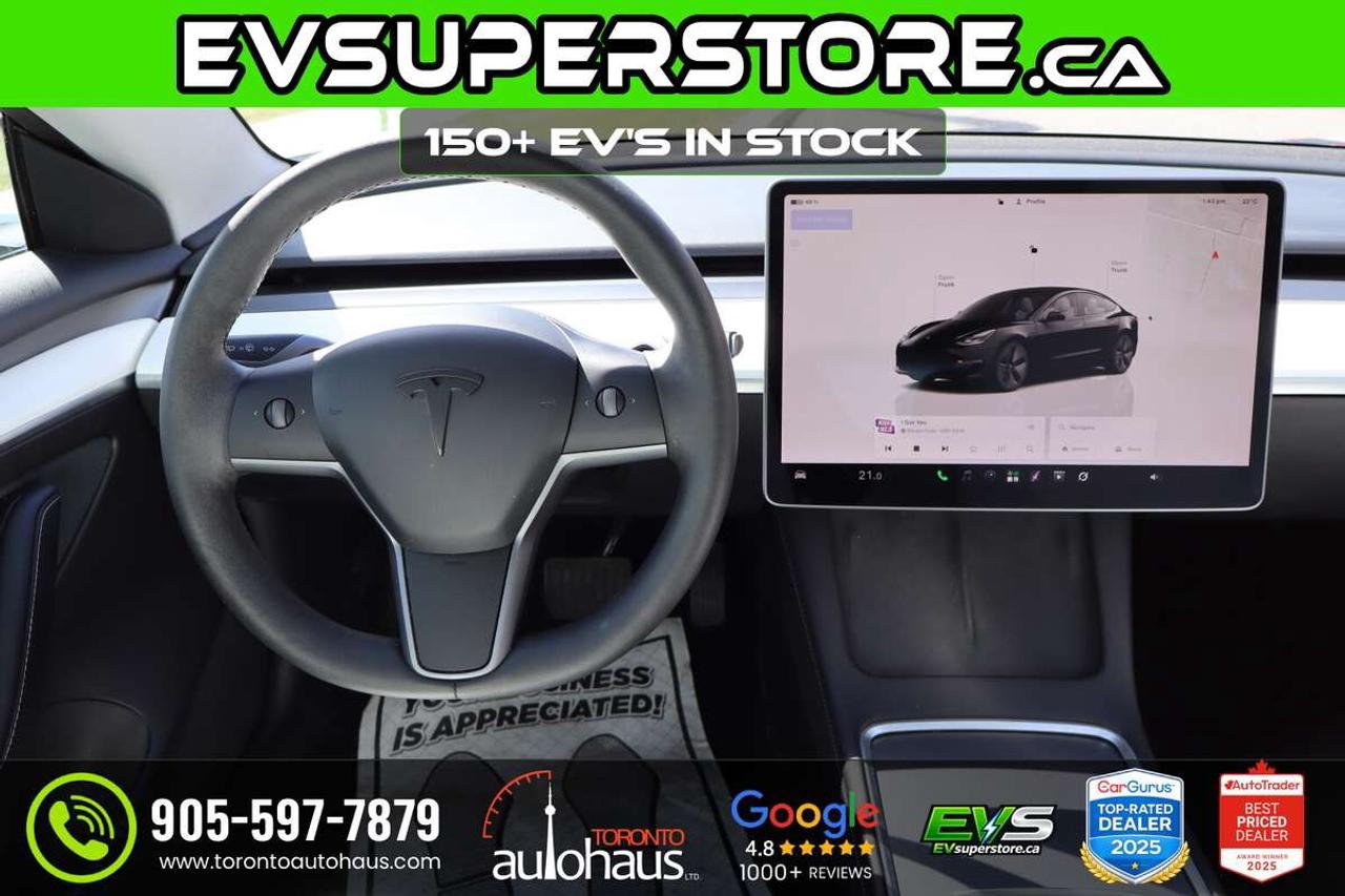 2022 Tesla Model 3 WHITE INT. I 150+ EV's at EVSUPERSTORE.ca Photo