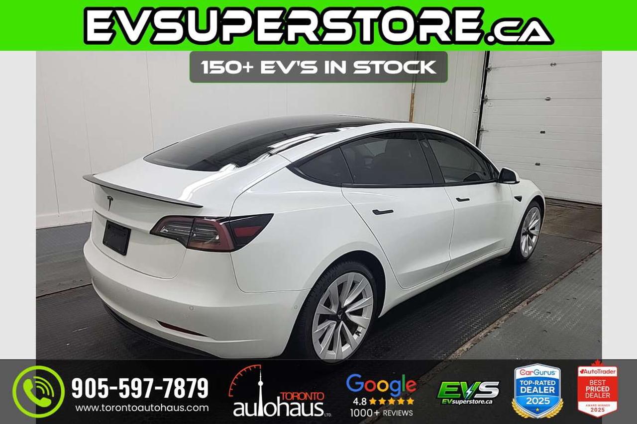 2021 Tesla Model 3 WHITE INT. I 150+ EV's at EVSUPERSTORE Photo3
