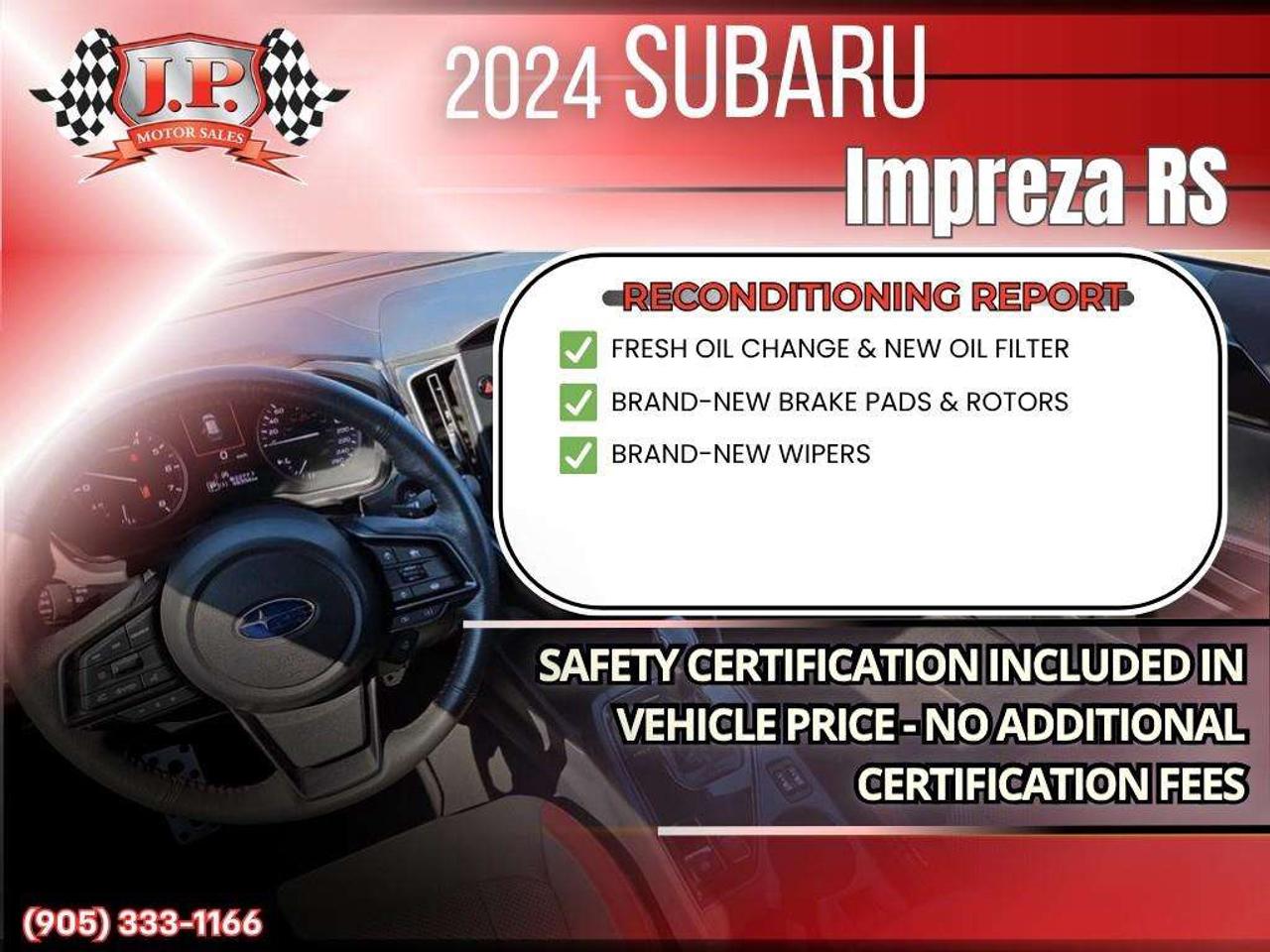 2024 Subaru Impreza RS Apple CarPlay & Android Auto • Power Sunroof • Heated Front Seats • Lane Assist • Power Driver Seat • SiriusXM® Satell Photo