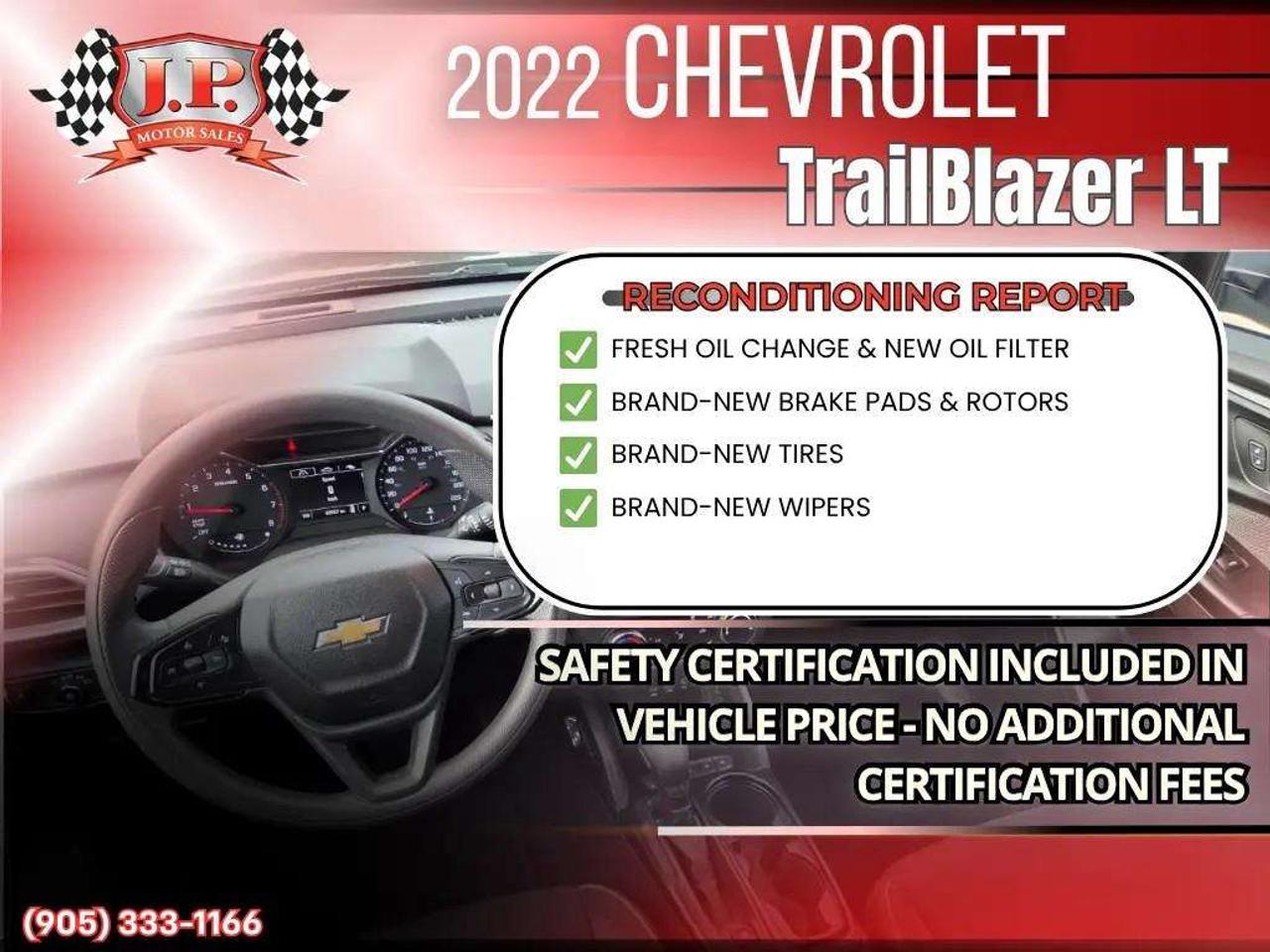 2022 Chevrolet TrailBlazer LT Apple CarPlay & Android Auto • Built-In Wi-Fi Hotspot • Remote Start System • Lane Assist • Power Driver Seat • Sirius Photo