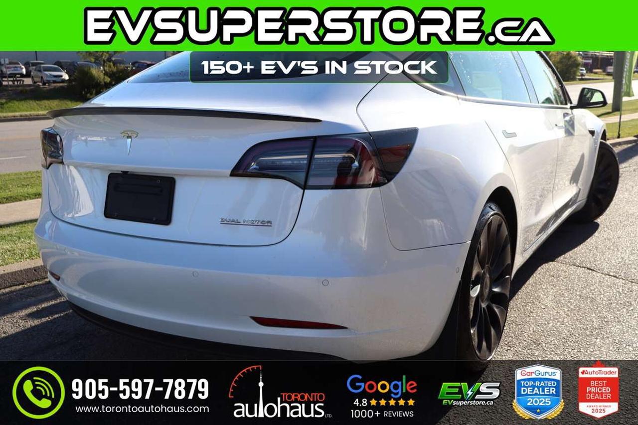 2022 Tesla Model 3 WHITE INT. I PERFORMANCE AT EVSUPERSTORE.CA Photo