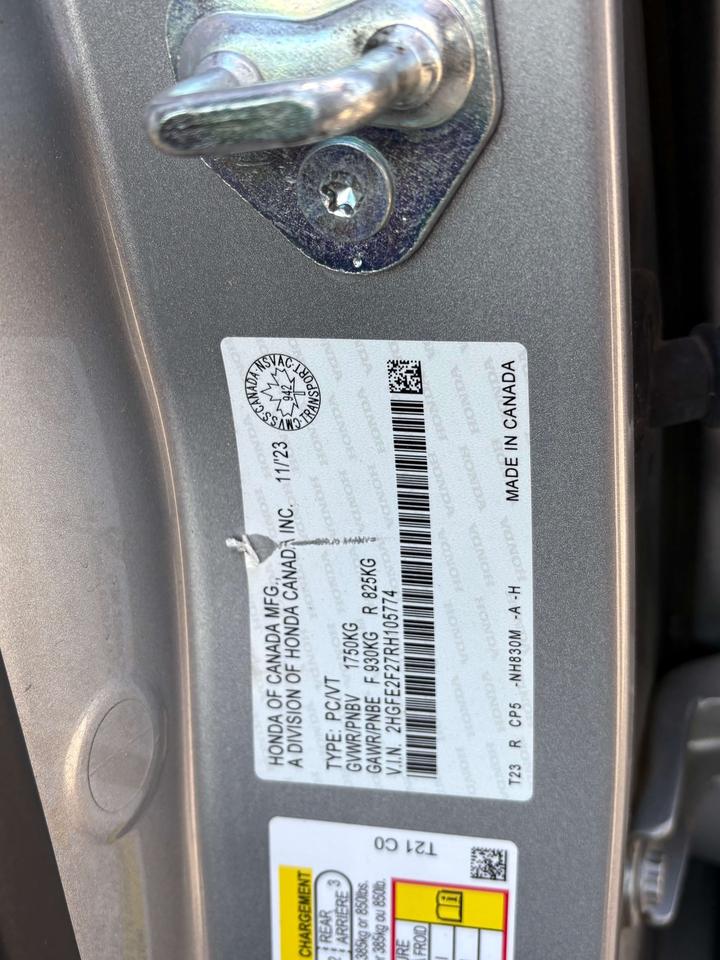 2024 Honda Civic LX-B FWD   Factory Warranty   Clean Carfax Photo