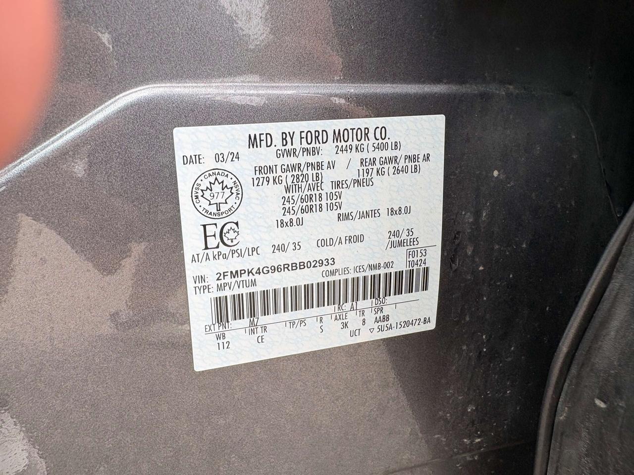 2024 Ford Edge SE   Clean Carfax Photo